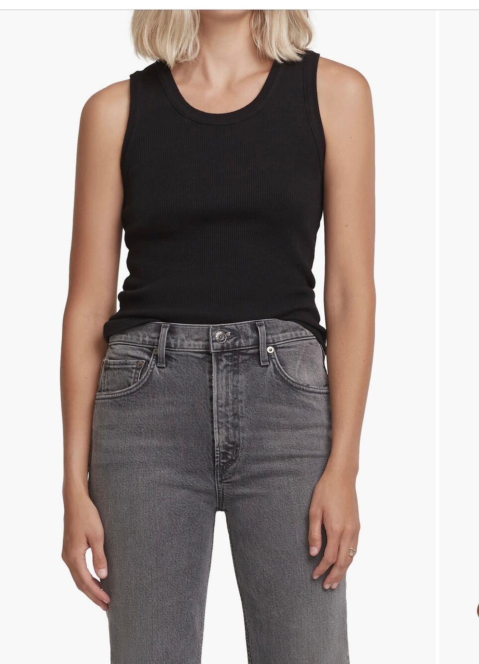 AGOLDE Poppy black Tank Top size medium (New) $98.00